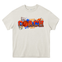 Cream basketball coach Heavy Core Tee - texasbilliewilder