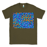 Army Green leopard background turquoise and gold 3200x2400 Classic Tee - AdoDesignShop