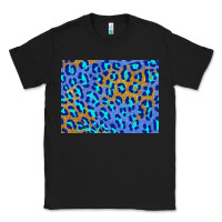 Black leopard background turquoise and gold 3200x2400 Classic Tee - AdoDesignShop