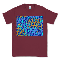 Burgundy leopard background turquoise and gold 3200x2400 Classic Tee - AdoDesignShop