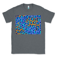 Charcoal Heather leopard background turquoise and gold 3200x2400 Classic Tee - AdoDesignShop