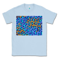 Dusty Blue leopard background turquoise and gold 3200x2400 Classic Tee - AdoDesignShop