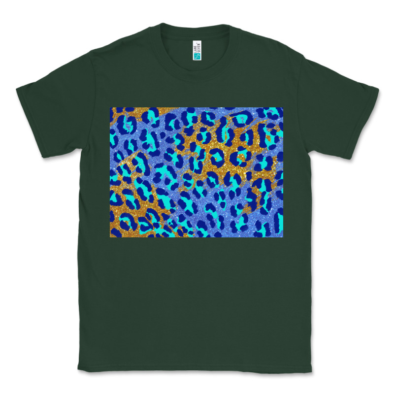 Leopard Background Turquoise And Gold 3200x2400 Classic Tee by AdoDesignShop | Teevron