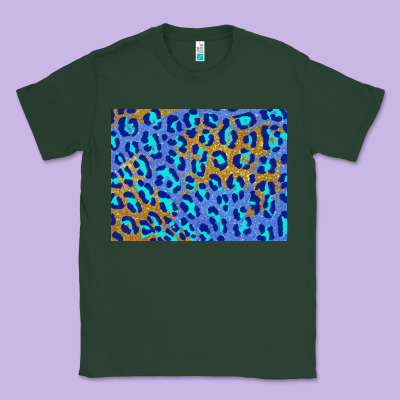 Leopard Background Turquoise And Gold 3200x2400 Classic Tee Designed By Adodesignshop