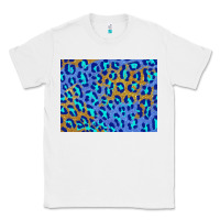 White leopard background turquoise and gold 3200x2400 Classic Tee - AdoDesignShop