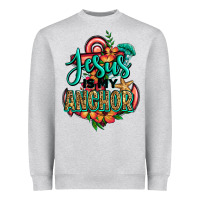 Heather Grey jesus is my anchor Heavyweight Sweatshirt - Jasminsmagicworld