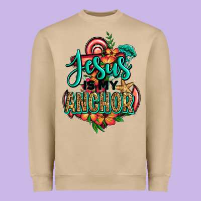 Jesus Is My Anchor Heavyweight Sweatshirt Designed By Jasminsmagicworld
