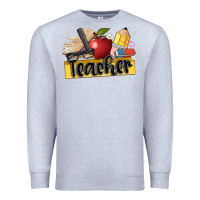Heather Grey teacher Premium Sweatshirt - Artiststas