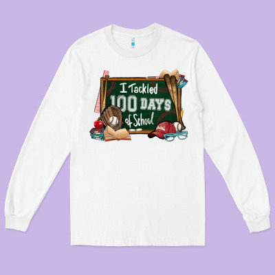 I Tacked 100 Days School Baseball Long Sleeve Tee Designed By Nancycooperartshop