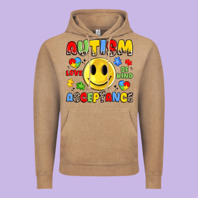 Autism Acceptance Vintage Hoodie Designed By Jahusdesignshop