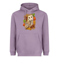 Lavender Fall Owl Heavyweight Hoodie - LillyAllenDesigns