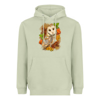 Matcha Fall Owl Heavyweight Hoodie - LillyAllenDesigns