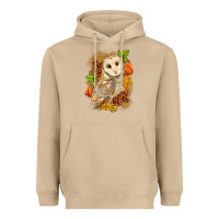 Mushroom Fall Owl Heavyweight Hoodie - LillyAllenDesigns