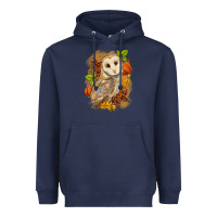 Navy Fall Owl Heavyweight Hoodie - LillyAllenDesigns