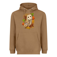 Toasted Coconut Fall Owl Heavyweight Hoodie - LillyAllenDesigns