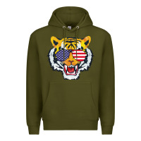 Army Green America Merica Tiger Premium Hoodie - Bettercallsaul