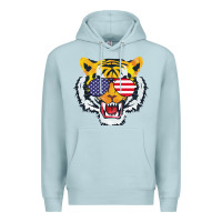 Blue Mist America Merica Tiger Premium Hoodie - Bettercallsaul