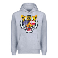 Heather Grey America Merica Tiger Premium Hoodie - Bettercallsaul