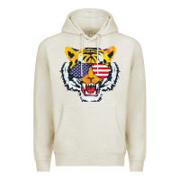 Oatmeal Heather America Merica Tiger Premium Hoodie - Bettercallsaul