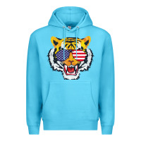 Ocean Blue America Merica Tiger Premium Hoodie - Bettercallsaul