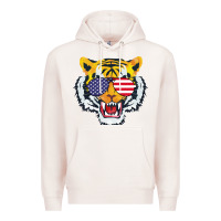 Pale Pink America Merica Tiger Premium Hoodie - Bettercallsaul