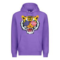 Purple America Merica Tiger Premium Hoodie - Bettercallsaul