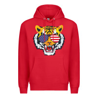 Red America Merica Tiger Premium Hoodie - Bettercallsaul