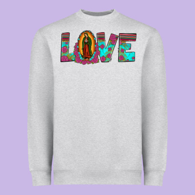 Love Our Lady Of Guadalupe Heavyweight Sweatshirt Designed By Jahusdesignshop