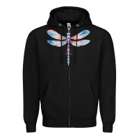 Black dragonfly Zipper Hoodie - MaliasSmallBusiness