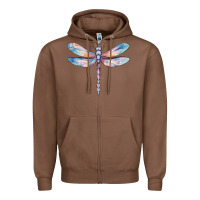 Chestnut dragonfly Zipper Hoodie - MaliasSmallBusiness