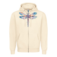 Sandshell dragonfly Zipper Hoodie - MaliasSmallBusiness