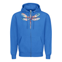 True Royal dragonfly Zipper Hoodie - MaliasSmallBusiness