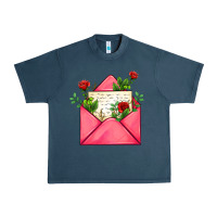 Midnight Navy pink letter Urban Heavy Tee - AdoDesignShop