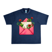 Navy pink letter Urban Heavy Tee - AdoDesignShop
