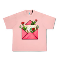 Salmon pink letter Urban Heavy Tee - AdoDesignShop
