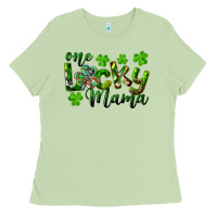 Matcha st. patricks day one lucky mama Ladies Tee - RanaPortraitStore