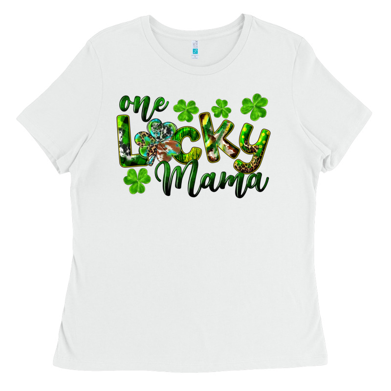 St. Patricks Day One Lucky Mama Ladies Tee by RanaPortraitStore | Teevron