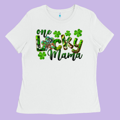 Ladies Tee st. patricks day one lucky mama