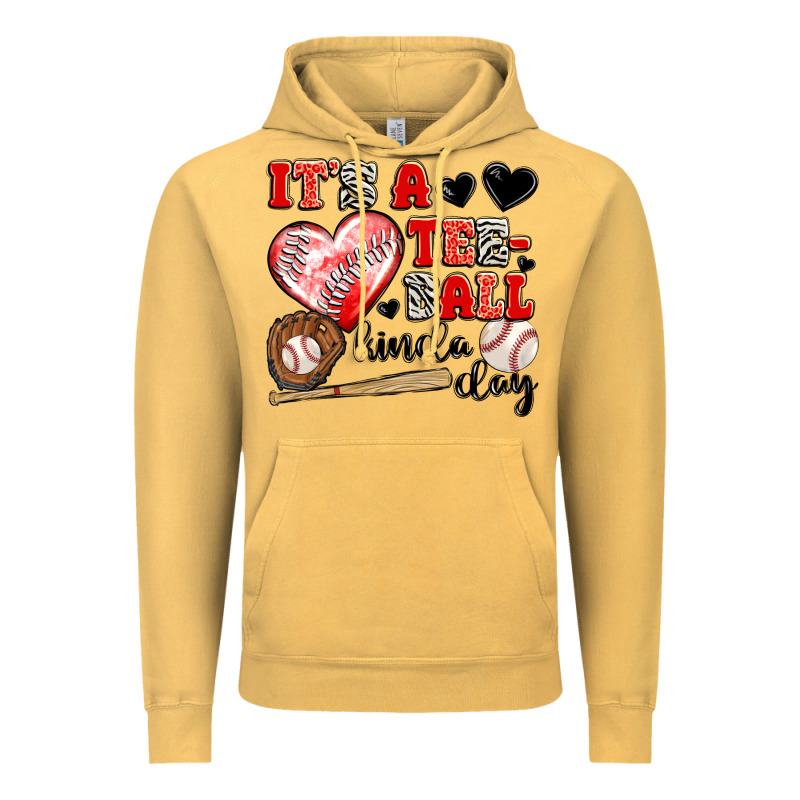 It's A Tee Ball Kinda Day Vintage Hoodie by JahusDesignShop | Teevron
