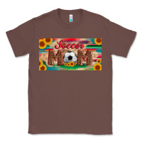 Chestnut soccer mom with ball and sunflower and serape licanse plate Classic Tee - Artiststas
