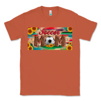 Copper soccer mom with ball and sunflower and serape licanse plate Classic Tee - Artiststas
