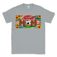 Heather Grey soccer mom with ball and sunflower and serape licanse plate Classic Tee - Artiststas