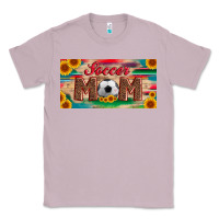 Lilac soccer mom with ball and sunflower and serape licanse plate Classic Tee - Artiststas