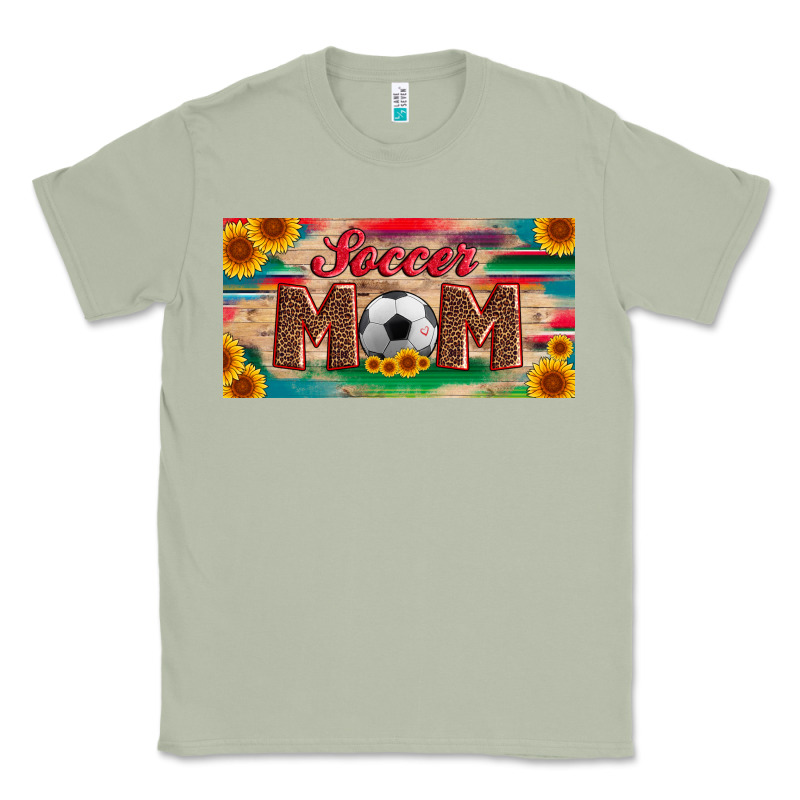 Soccer Mom With Ball And Sunflower And Serape Licanse Plate Classic Tee by Artiststas | Teevron