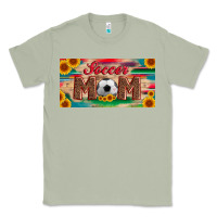 Matcha soccer mom with ball and sunflower and serape licanse plate Classic Tee - Artiststas
