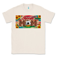 Natural soccer mom with ball and sunflower and serape licanse plate Classic Tee - Artiststas