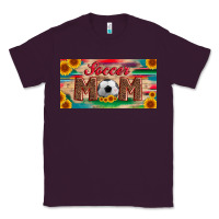 Plum soccer mom with ball and sunflower and serape licanse plate Classic Tee - Artiststas