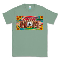 Sage soccer mom with ball and sunflower and serape licanse plate Classic Tee - Artiststas