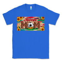 True Royal soccer mom with ball and sunflower and serape licanse plate Classic Tee - Artiststas