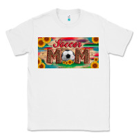 White soccer mom with ball and sunflower and serape licanse plate Classic Tee - Artiststas